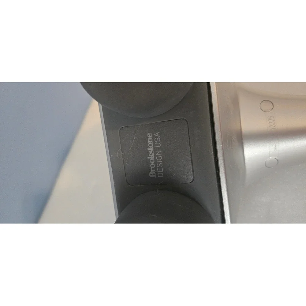 Brookstone Percussion Handheld Massager Silver 13326 5 Speed 3 Program no Cord